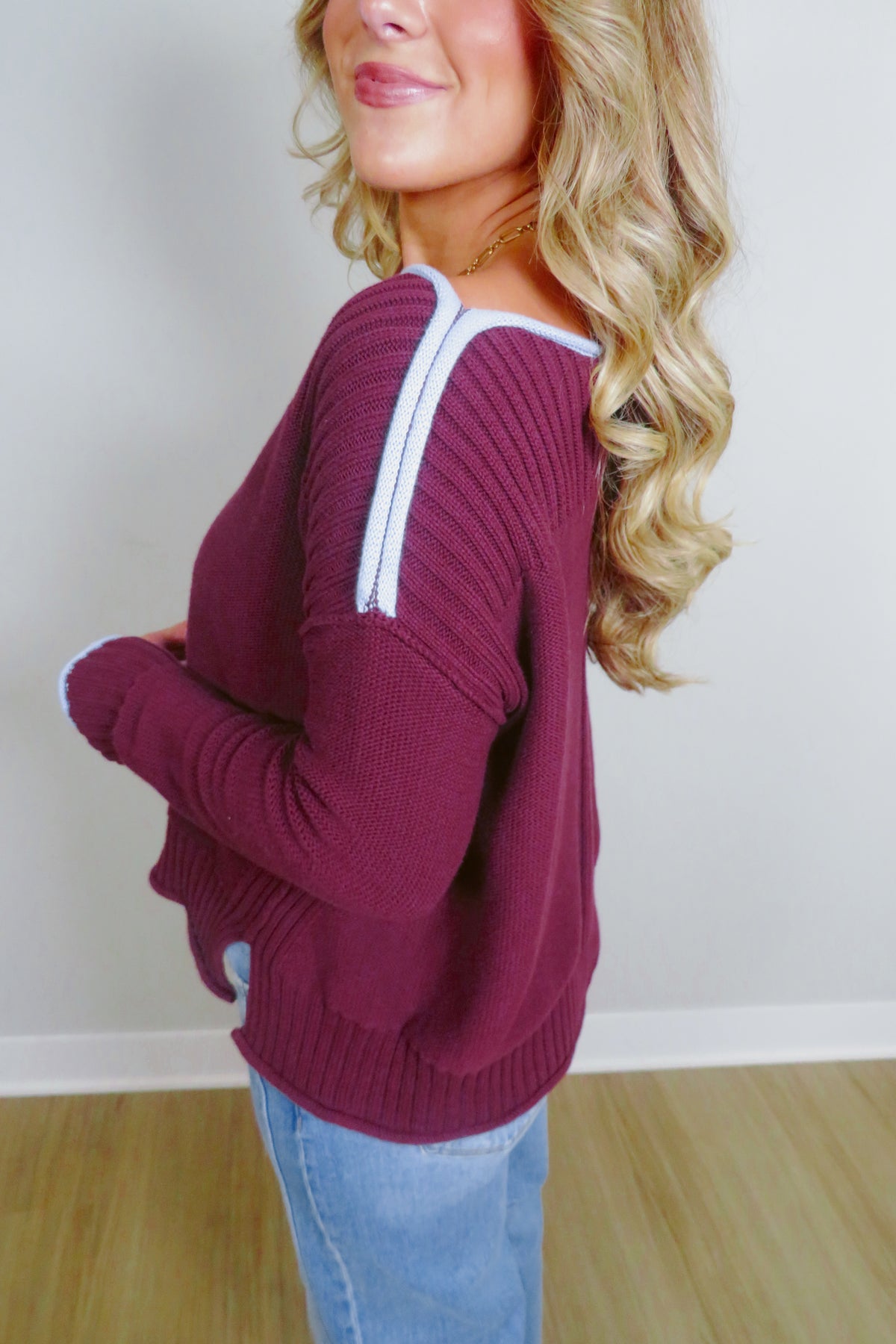 Naomi Knit Boatneck Sweater (100% Cotton)