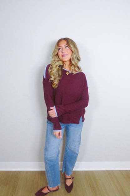 Naomi Knit Boatneck Sweater (100% Cotton)