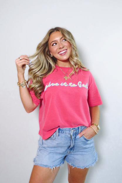 Give it to God Cropped Graphic Tee