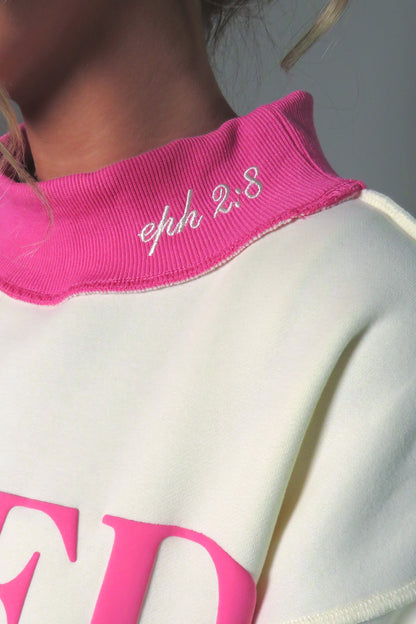 Saved By Grace Fleece Mockneck Sweatshirt