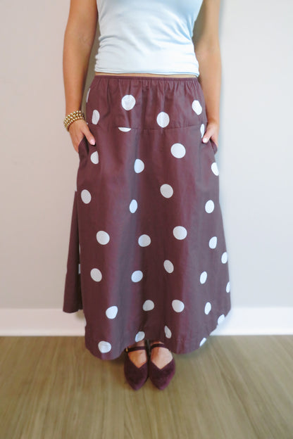 Pheobe Polka Dot Midi Skirt