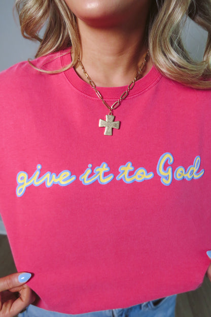 Give it to God Cropped Graphic Tee