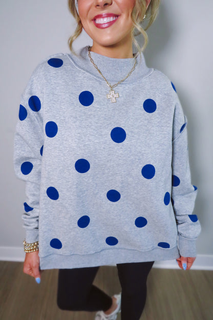 REVERSIBLE: WRSHP & Polka Dots Mockneck Sweatshirt