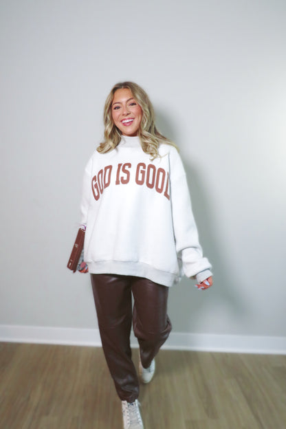 REVERSIBLE: Jesus + God is Good Mockneck Sweatshirt