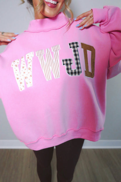 WWJD Fleece Mockneck Sweatshirt