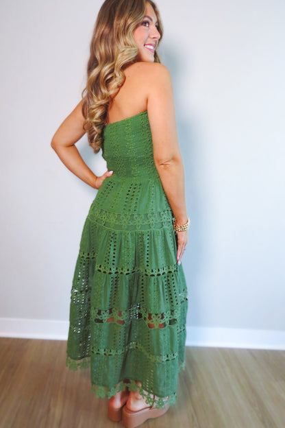 Esther Eyelet Embroidered Midi Dress