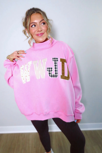 WWJD Fleece Mockneck Sweatshirt