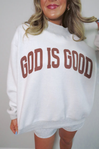 REVERSIBLE: Jesus + God is Good Mockneck Sweatshirt