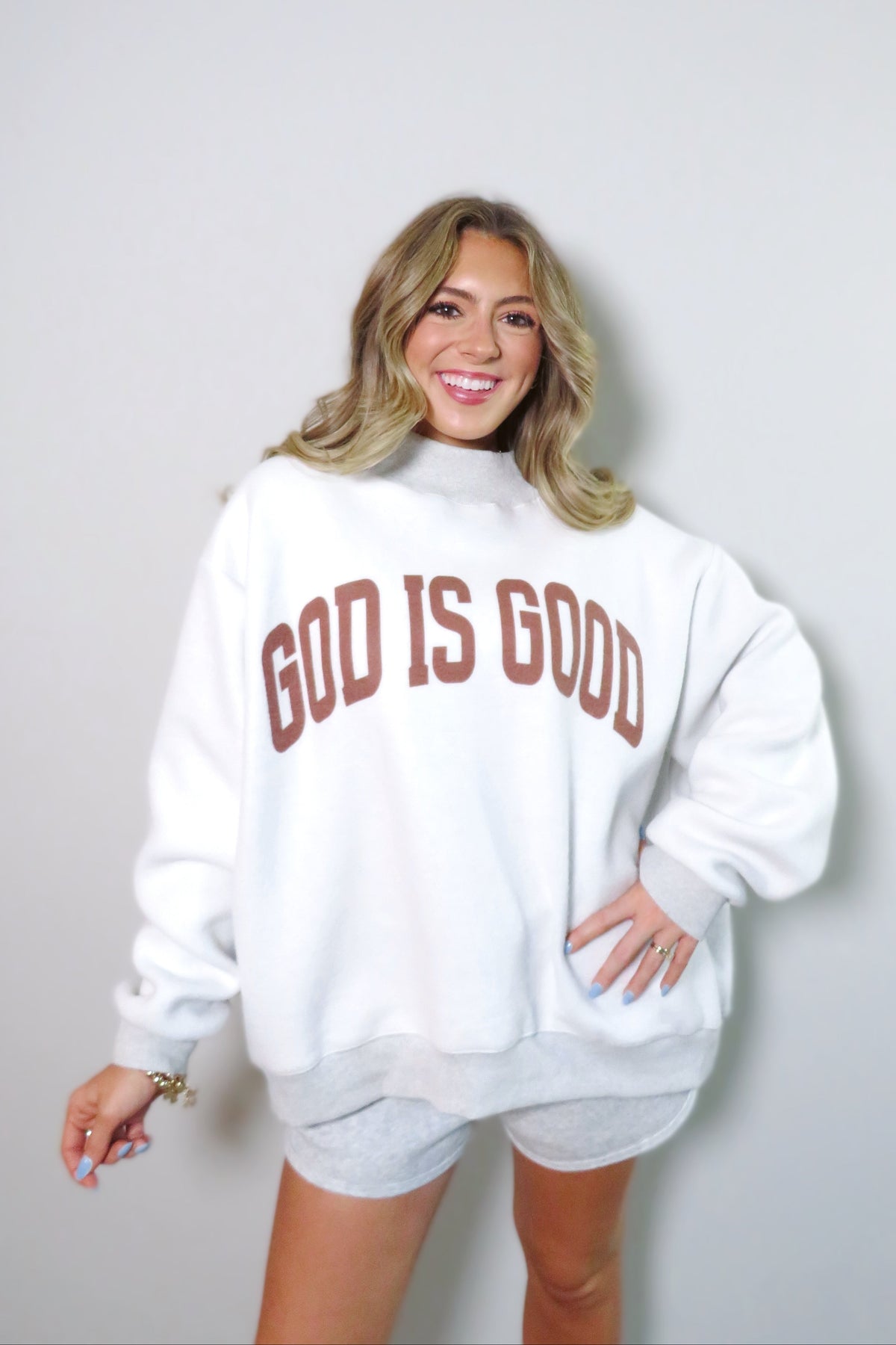 REVERSIBLE: Jesus + God is Good Mockneck Sweatshirt