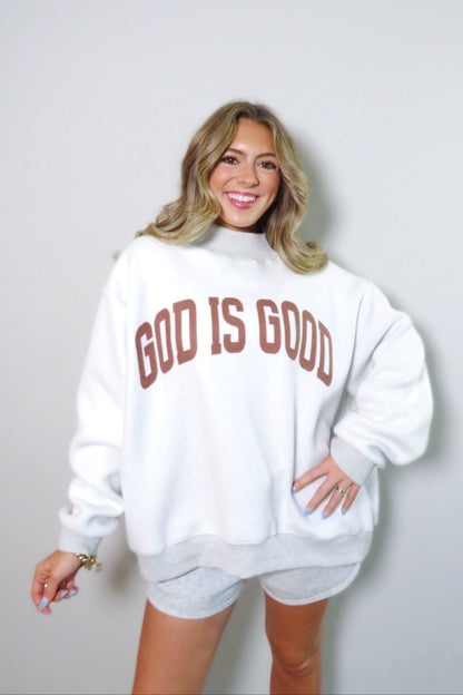 REVERSIBLE: Jesus + God is Good Mockneck Sweatshirt