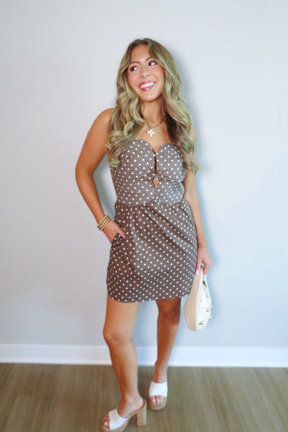 Priscilla Polka Dot Mini Dress