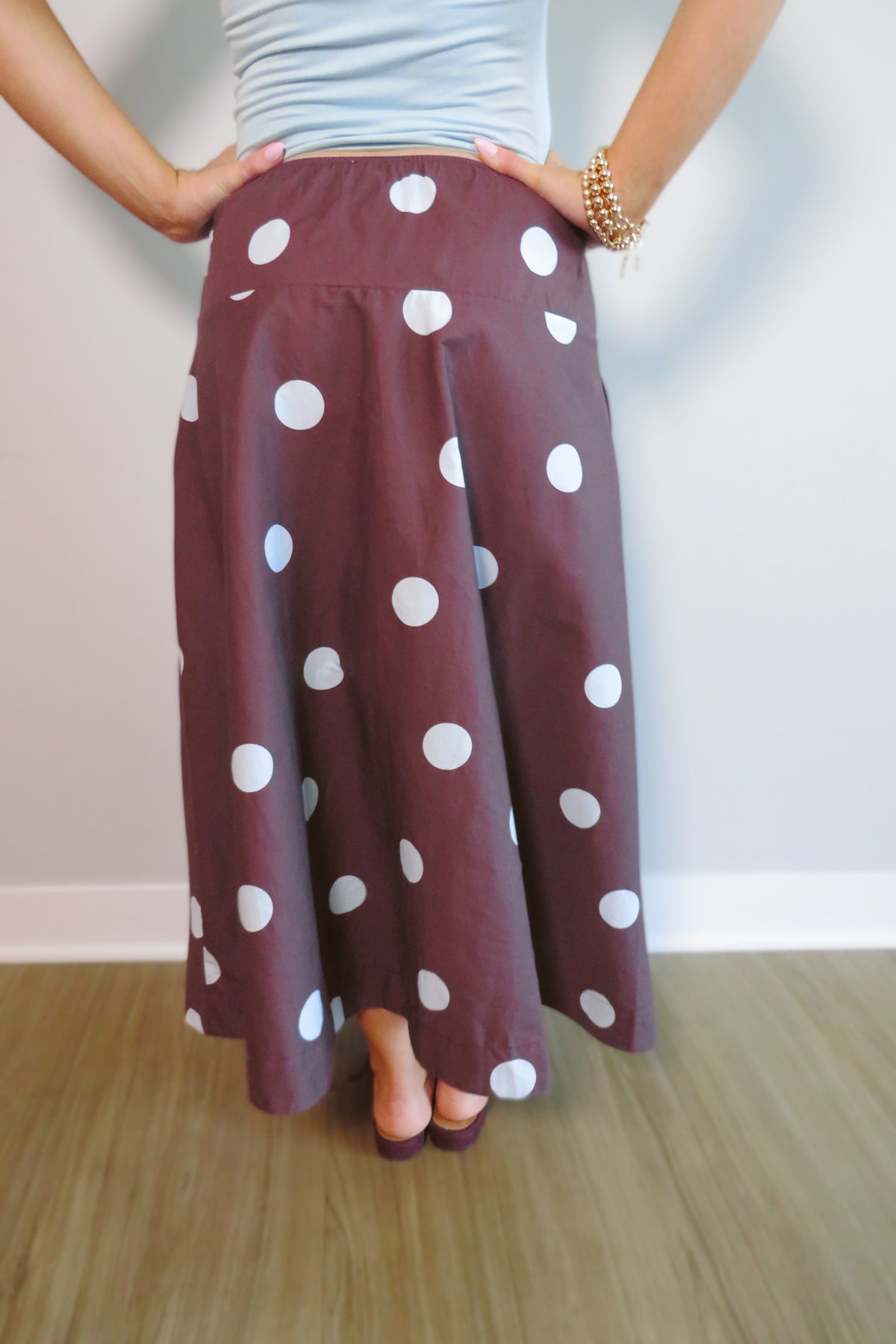 Pheobe Polka Dot Midi Skirt
