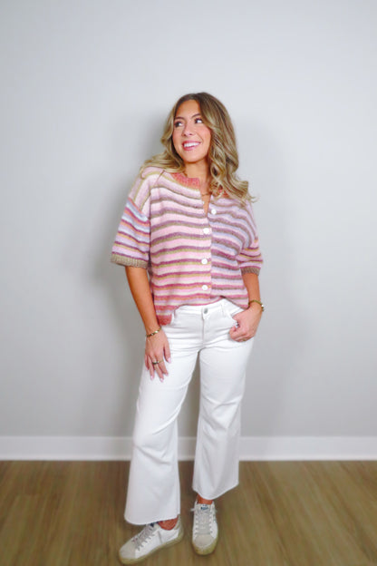 Walk in Grace Wide Leg Cropped Jeans