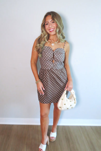 Priscilla Polka Dot Mini Dress