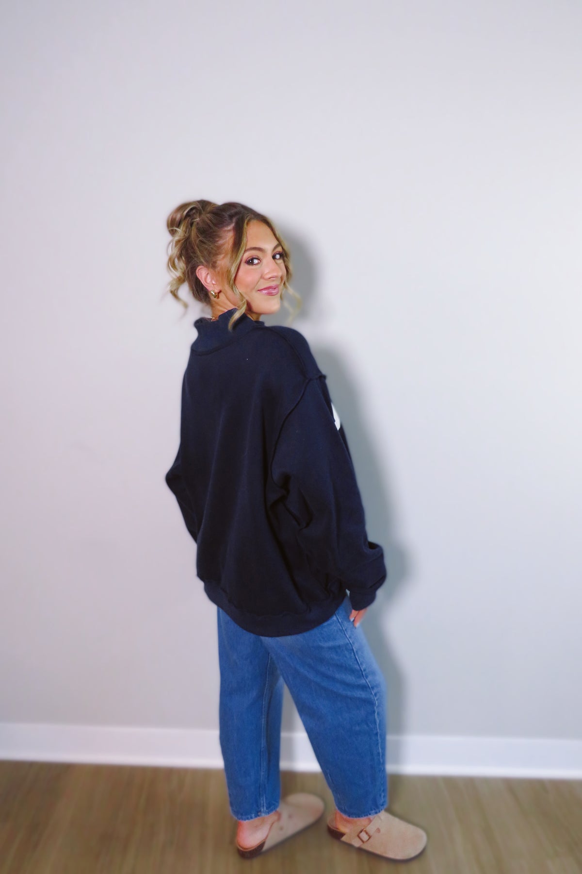 JESUS Embroidered Mockneck Sweatshirt