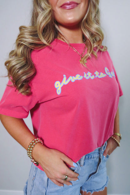 Give it to God Cropped Graphic Tee
