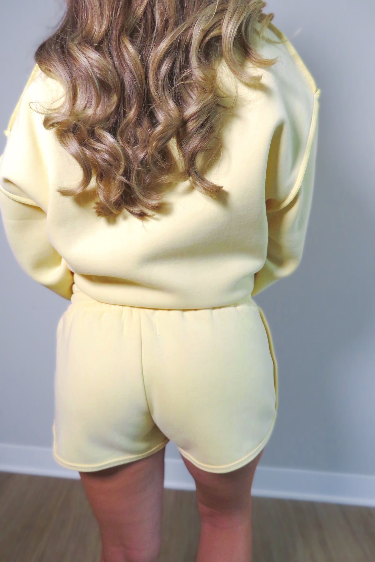 Selah Fleece Lounge Shorts - Yellow