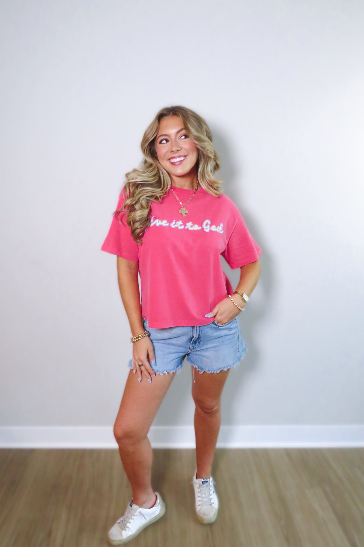Give it to God Cropped Graphic Tee