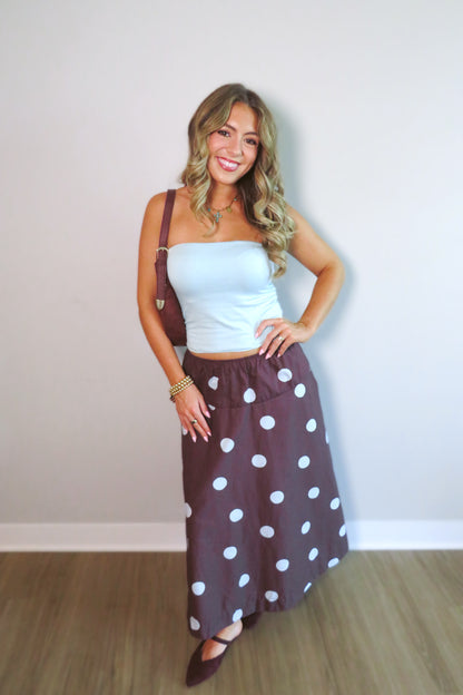 Pheobe Polka Dot Midi Skirt