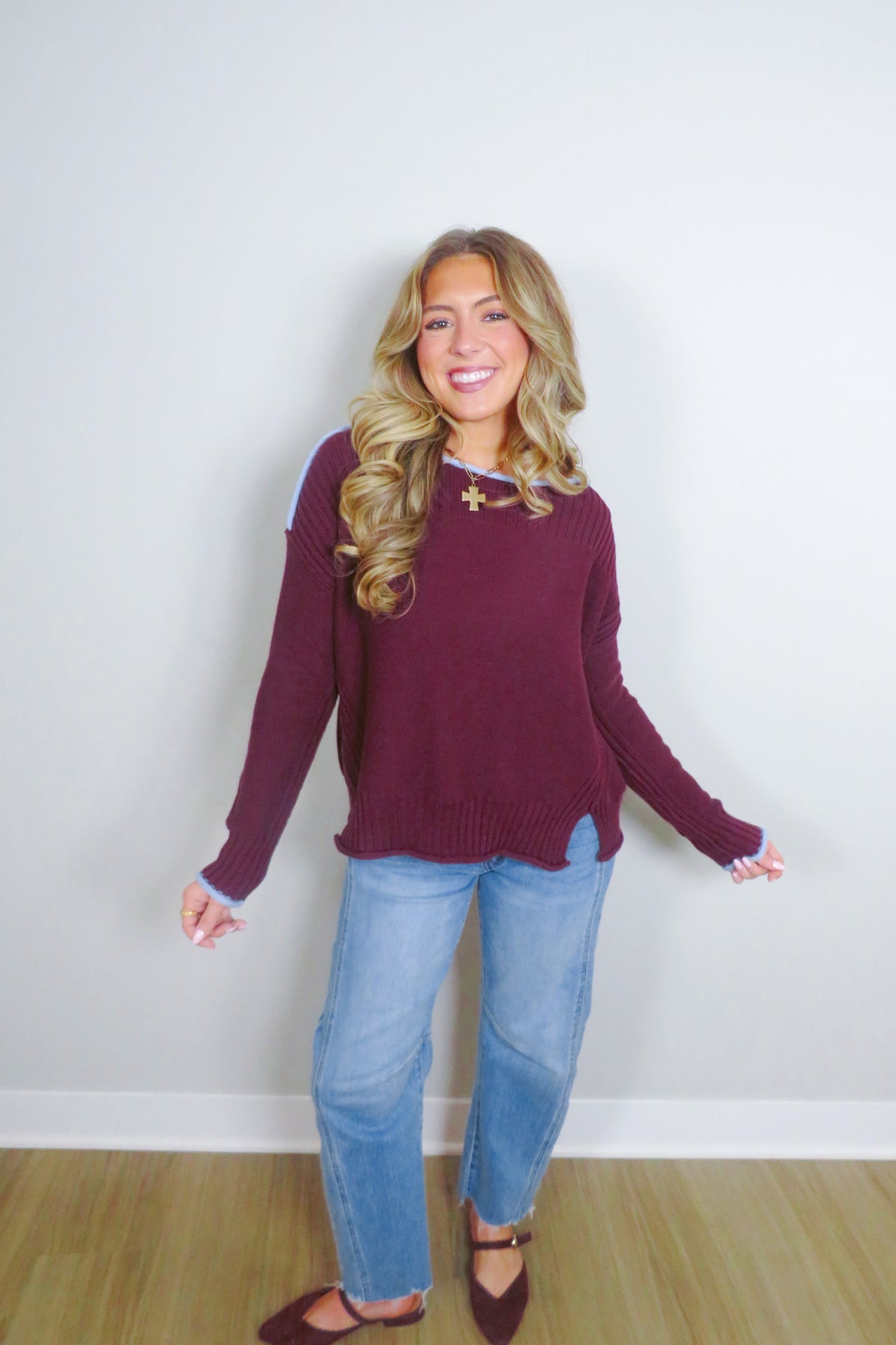 Naomi Knit Boatneck Sweater (100% Cotton)