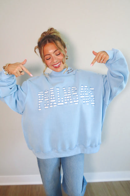 Psalms 46:5 Striped Mockneck Sweatshirt