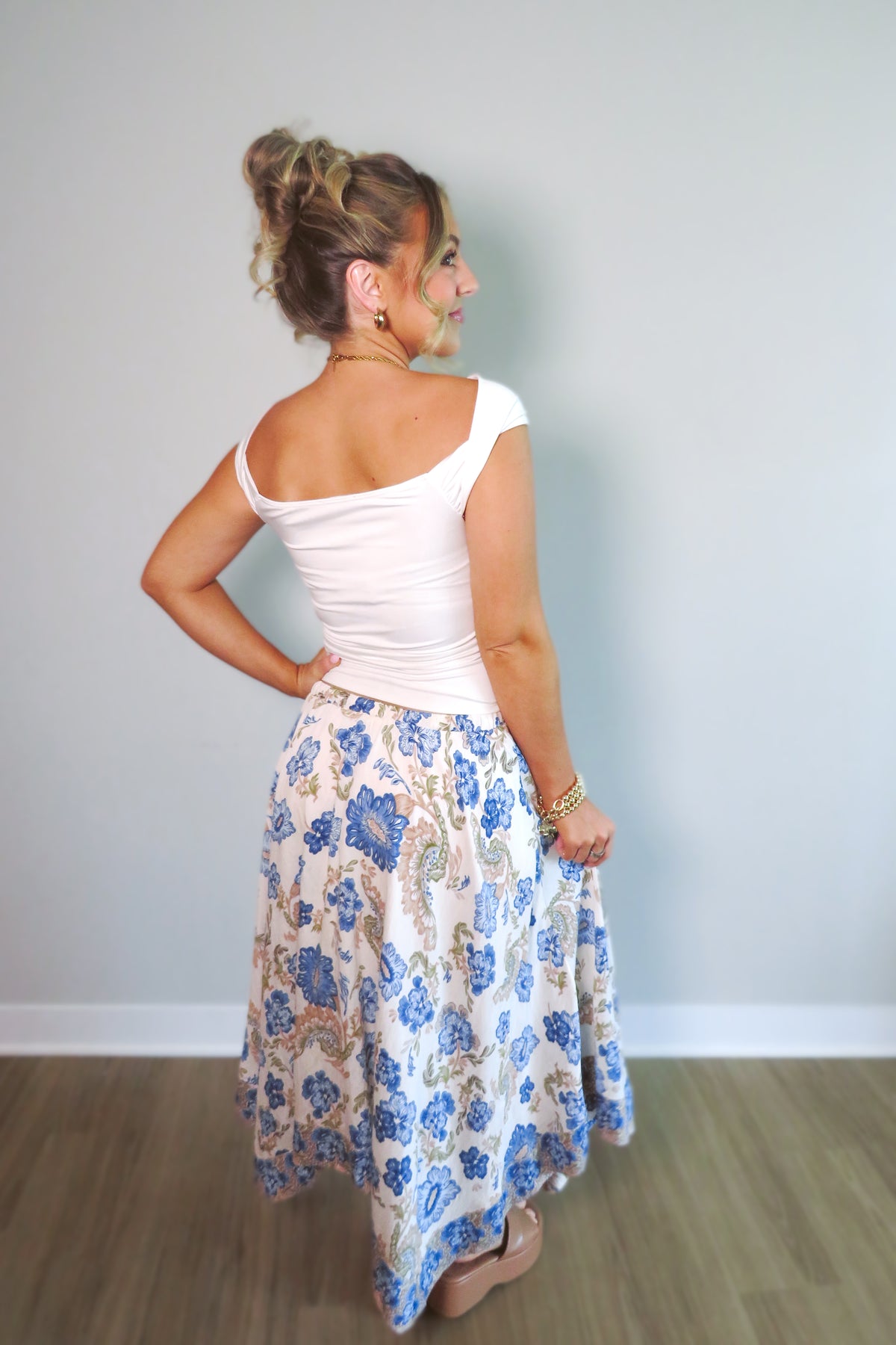 Flora Paisley Midi Skirt