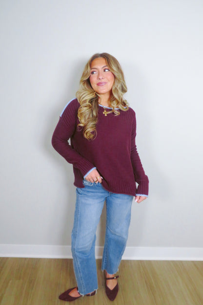 Naomi Knit Boatneck Sweater (100% Cotton)