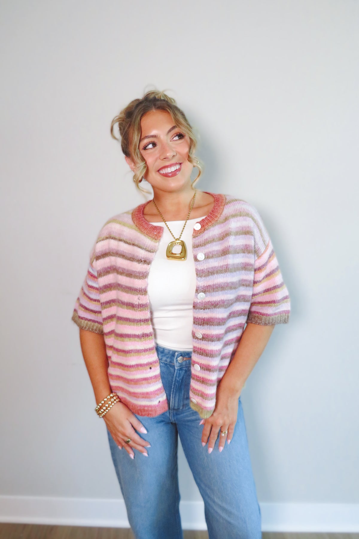 Evermore Striped Cardigan