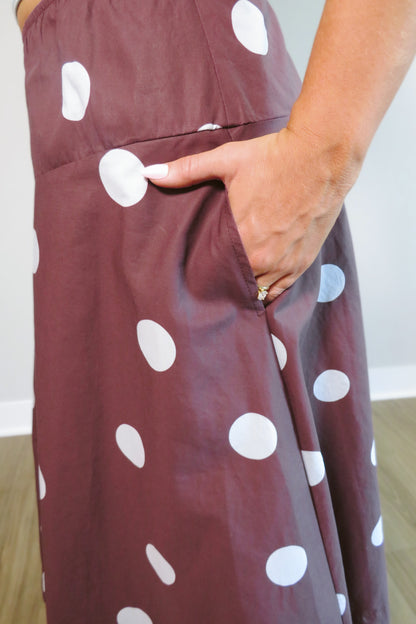 Pheobe Polka Dot Midi Skirt