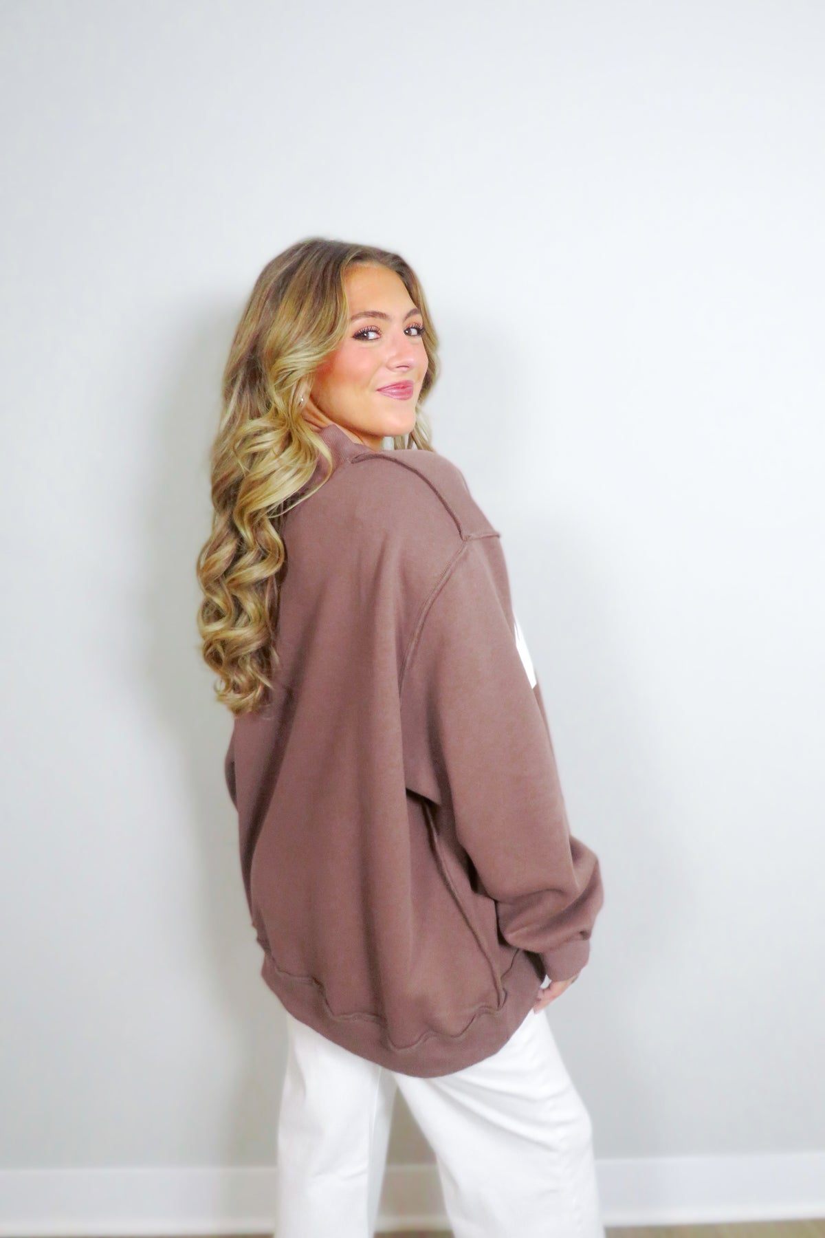 REVERSIBLE: WWJD + AMEN Oversized Mockneck Sweatshirt