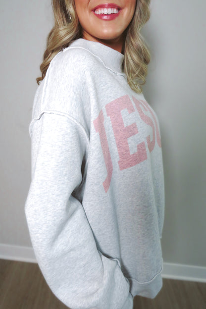 REVERSIBLE: Jesus + God is Good Mockneck Sweatshirt