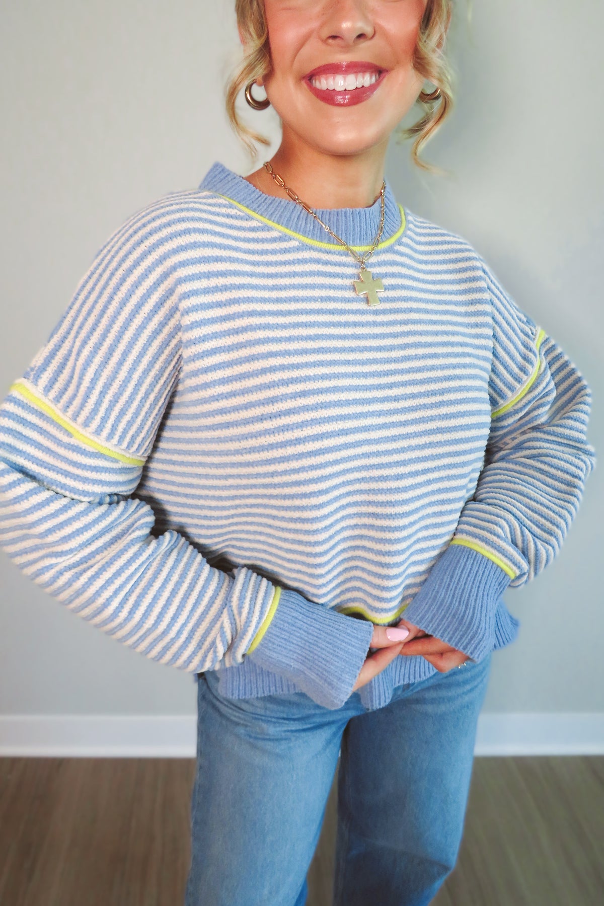 Celeste Cropped Knit Sweater