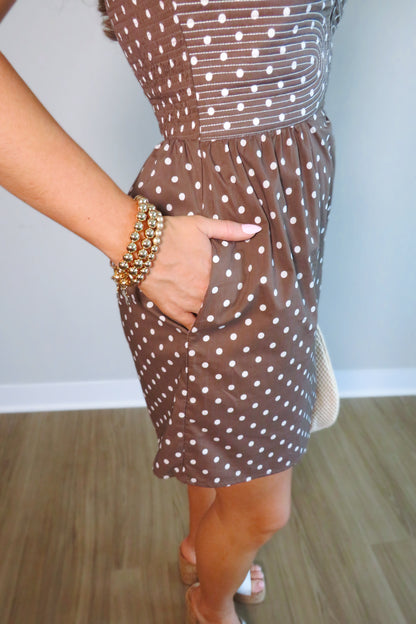 Priscilla Polka Dot Mini Dress